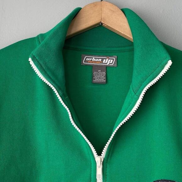 Rugby Track Jacket Size Medium Green Blokecore Preppy Y2K Streetwear Athleisure - Picture 4 of 7